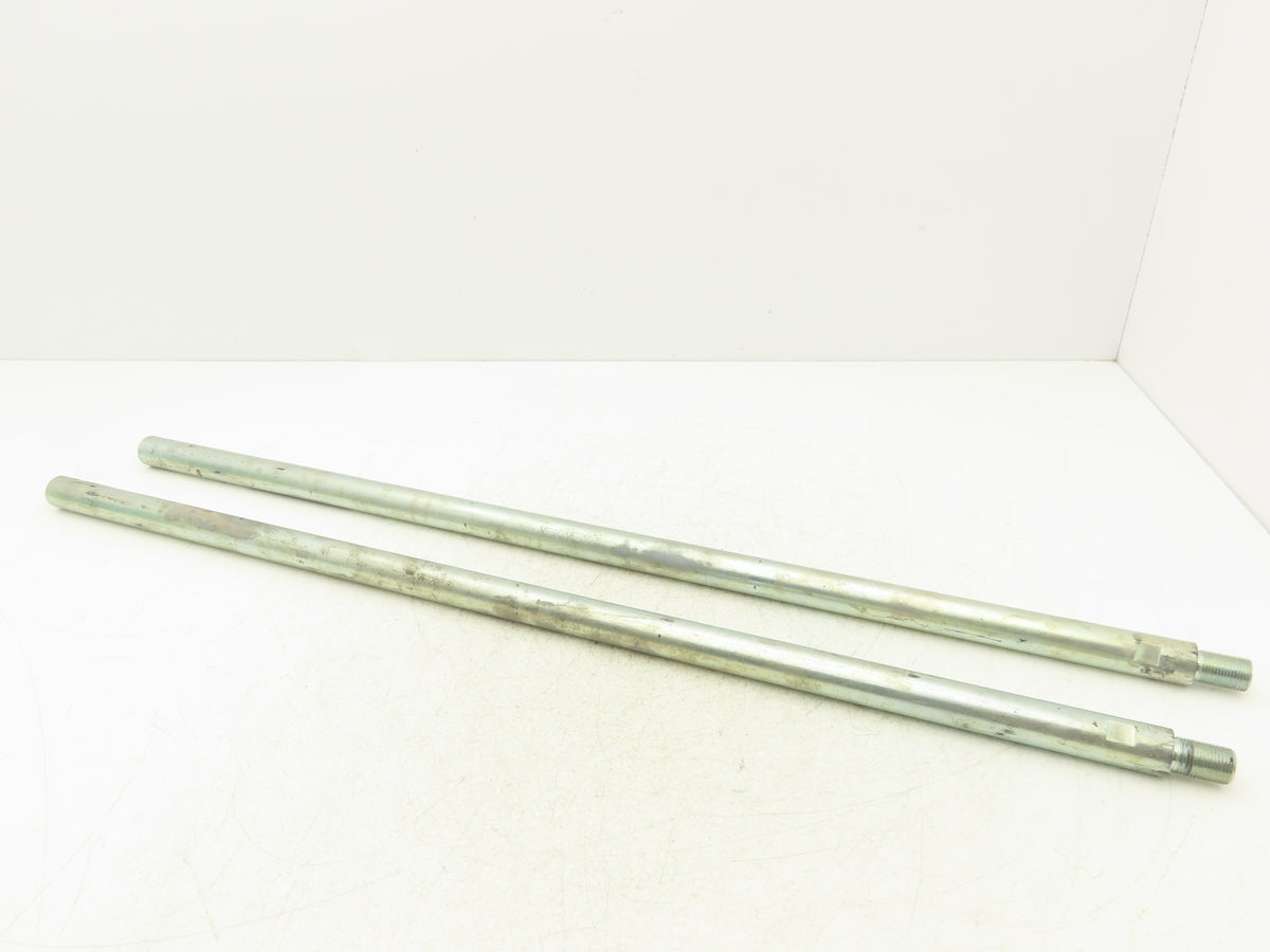 Air Cylinder Shaft Extension Rod 1"x 30.5"L  3/4-16 Thread Steel  Lot of 2