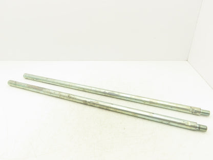 Air Cylinder Shaft Extension Rod 1"x 30.5"L  3/4-16 Thread Steel  Lot of 2