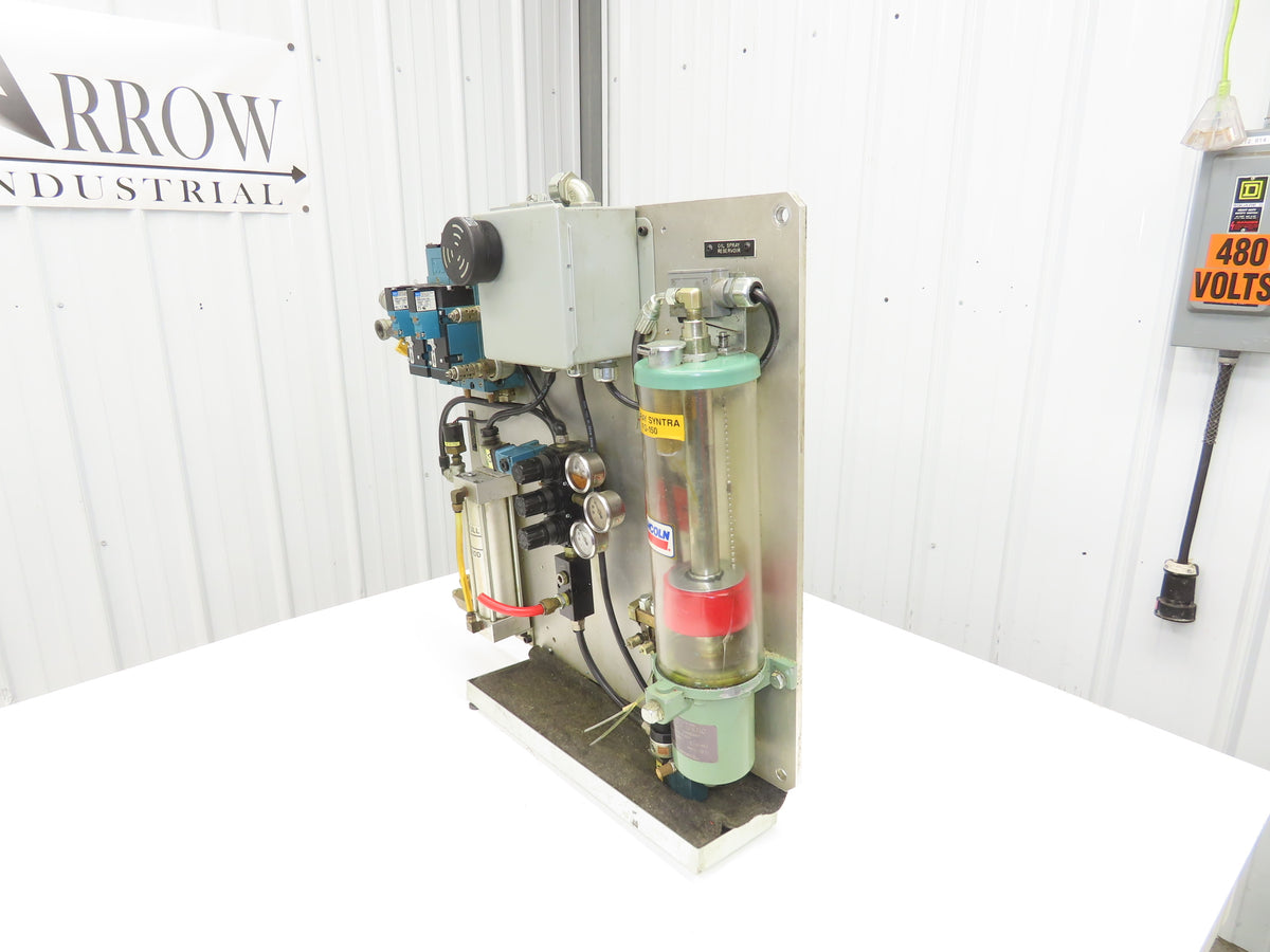 Mac Pneumatic Valve System Lincoln Grease Pump Lubricator Control Panel Air