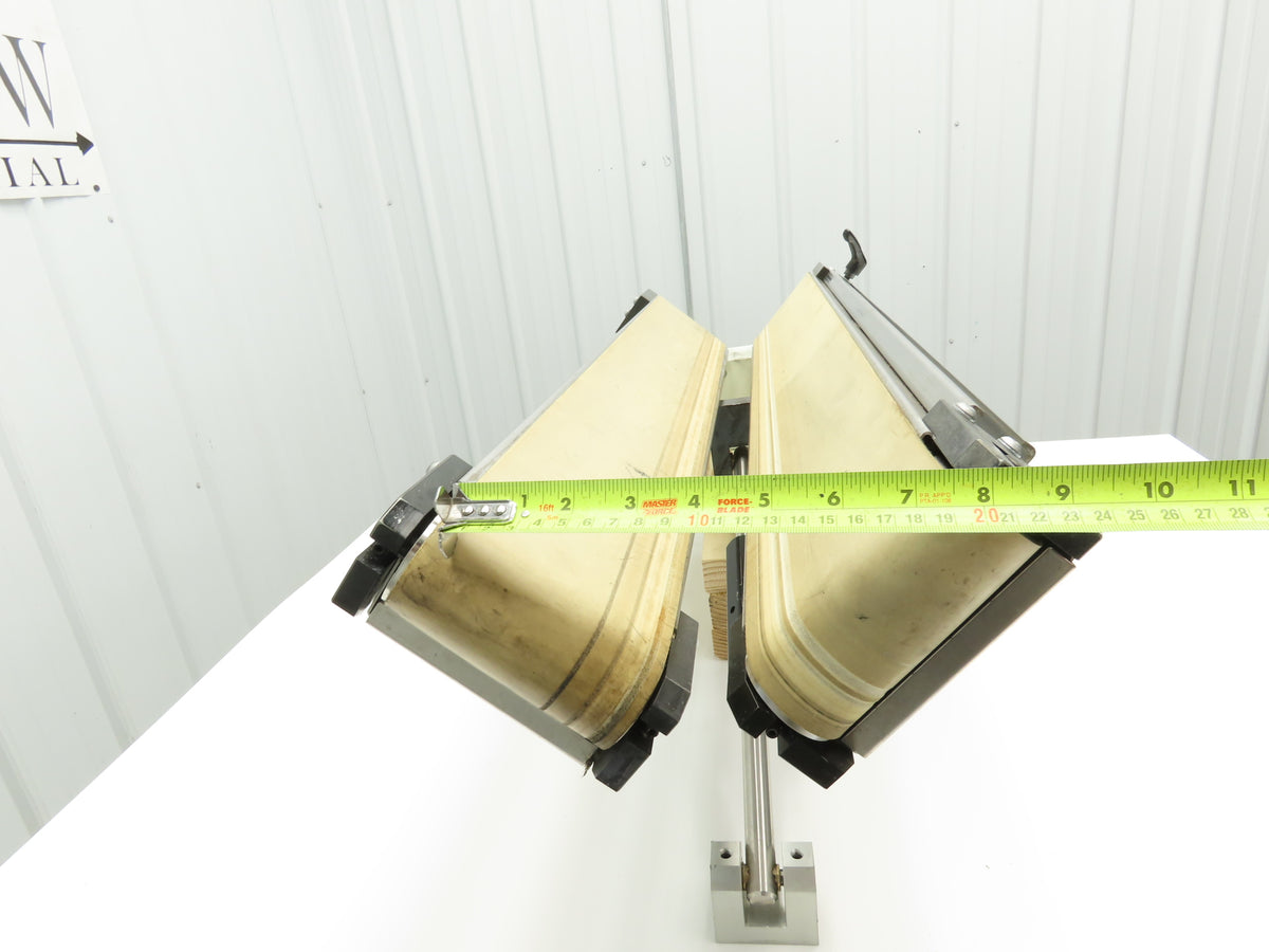 Dual Belt Conveyor 90° V-Trough 4"x 34"L Adj Incline Mount Bag Closing 230/460V