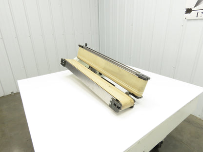 Dual Belt Conveyor 90° V-Trough 4"x 34"L Adj Incline Mount Bag Closing 230/460V