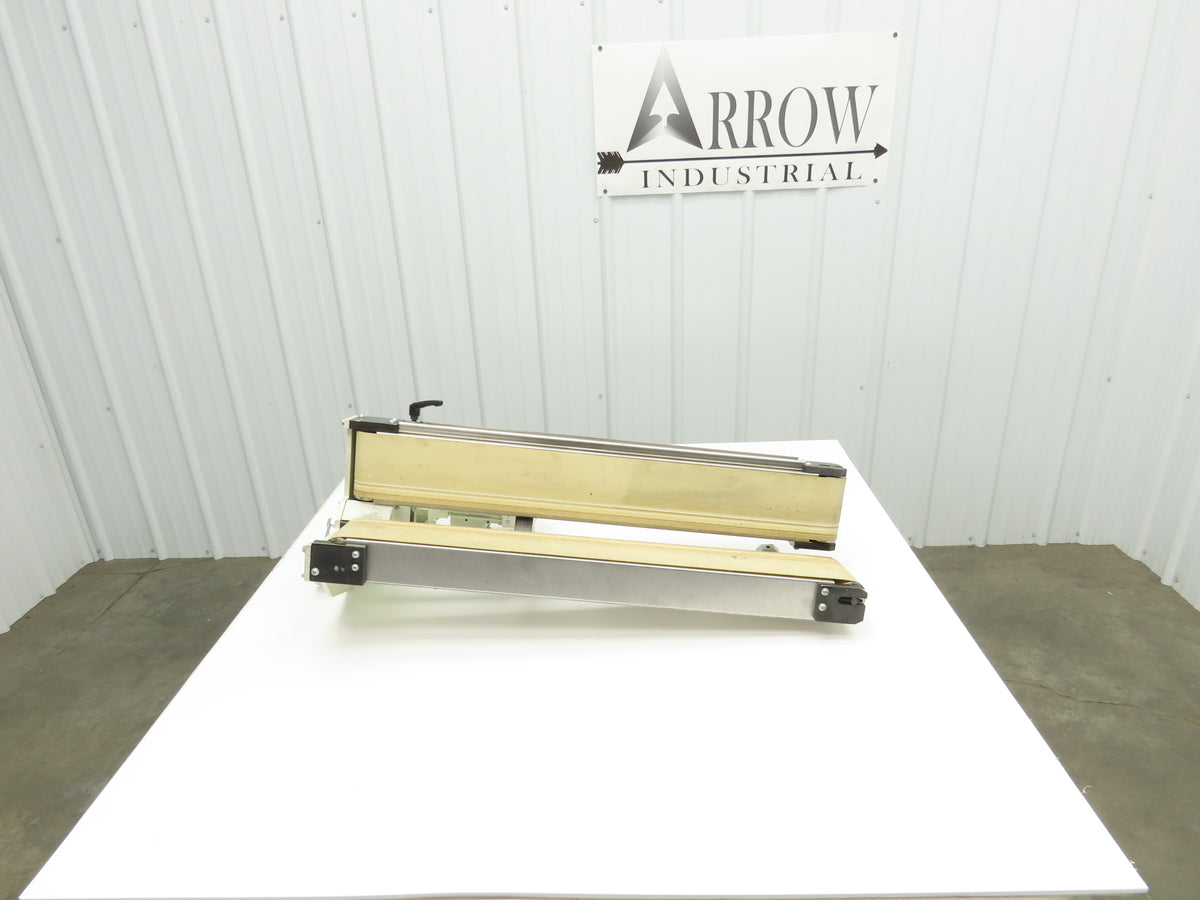 Dual Belt Conveyor 90° V-Trough 4"x 34"L Adj Incline Mount Bag Closing 230/460V