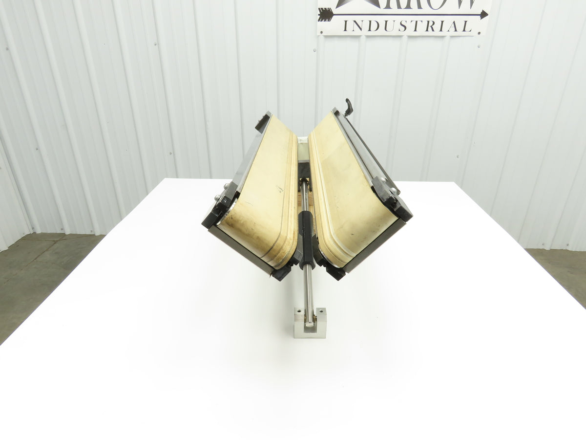 Dual Belt Conveyor 90° V-Trough 4"x 34"L Adj Incline Mount Bag Closing 230/460V