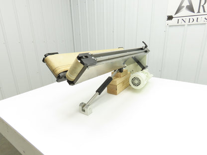 Dual Belt Conveyor 90° V-Trough 4"x 34"L Adj Incline Mount Bag Closing 230/460V