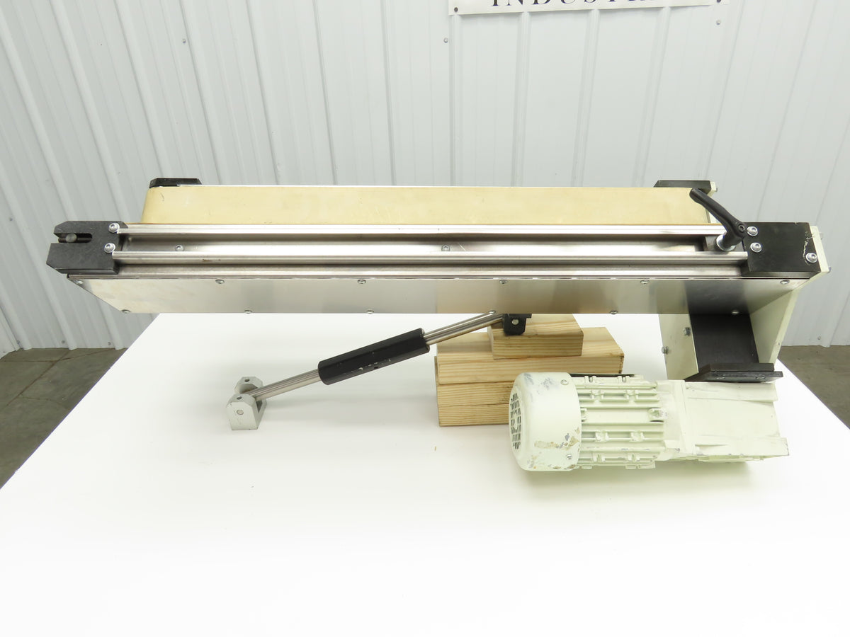 Dual Belt Conveyor 90° V-Trough 4"x 34"L Adj Incline Mount Bag Closing 230/460V