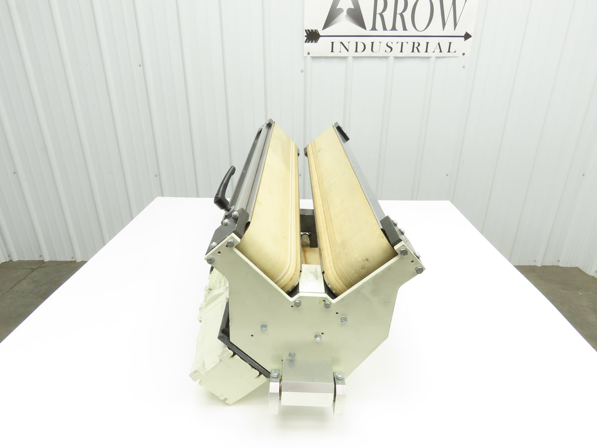 Dual Belt Conveyor 90° V-Trough 4"x 34"L Adj Incline Mount Bag Closing 230/460V