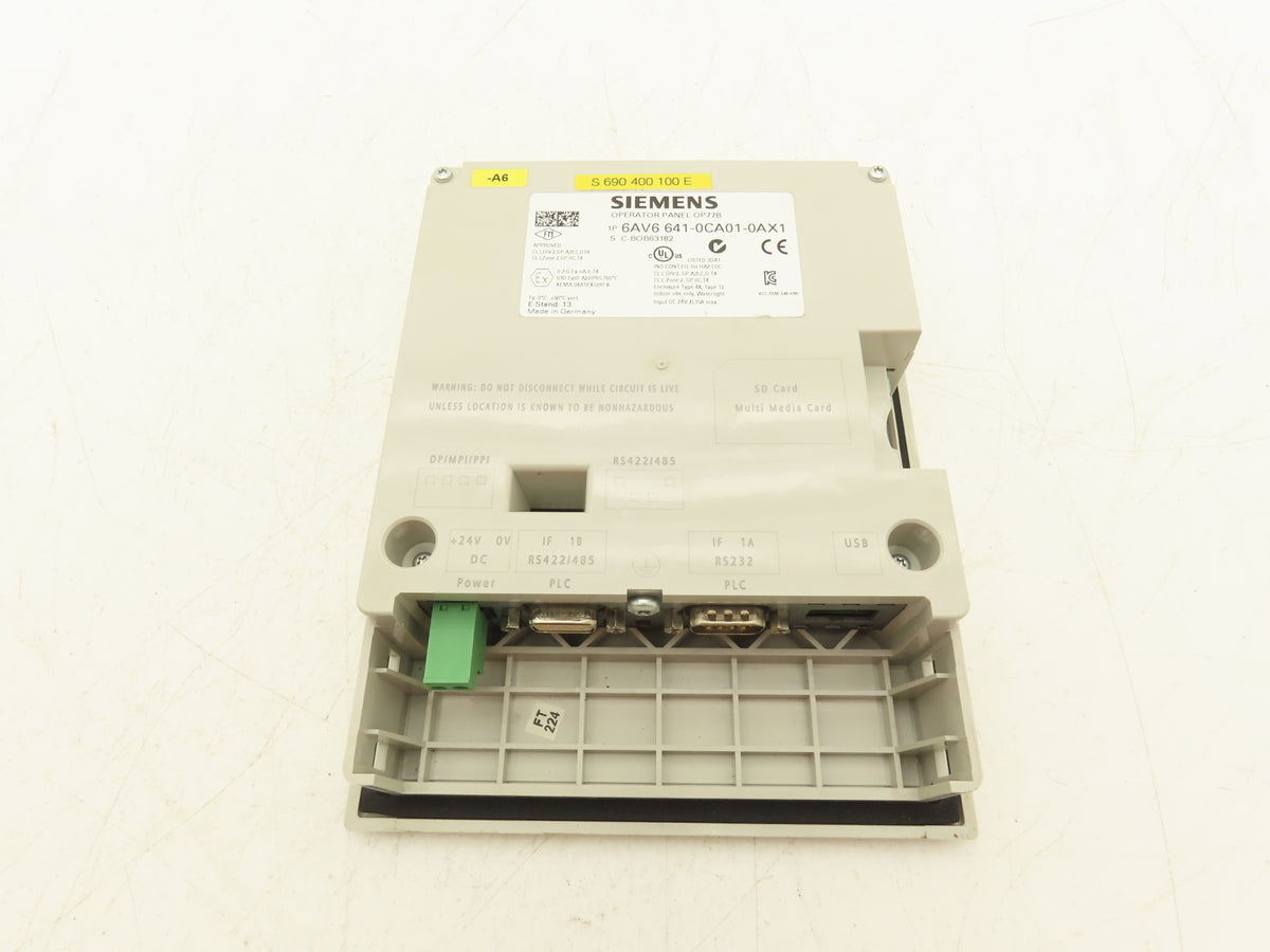 Siemens 6AV6 641-0CA01-0AX1 SIMATIC Operator Panel OP77B