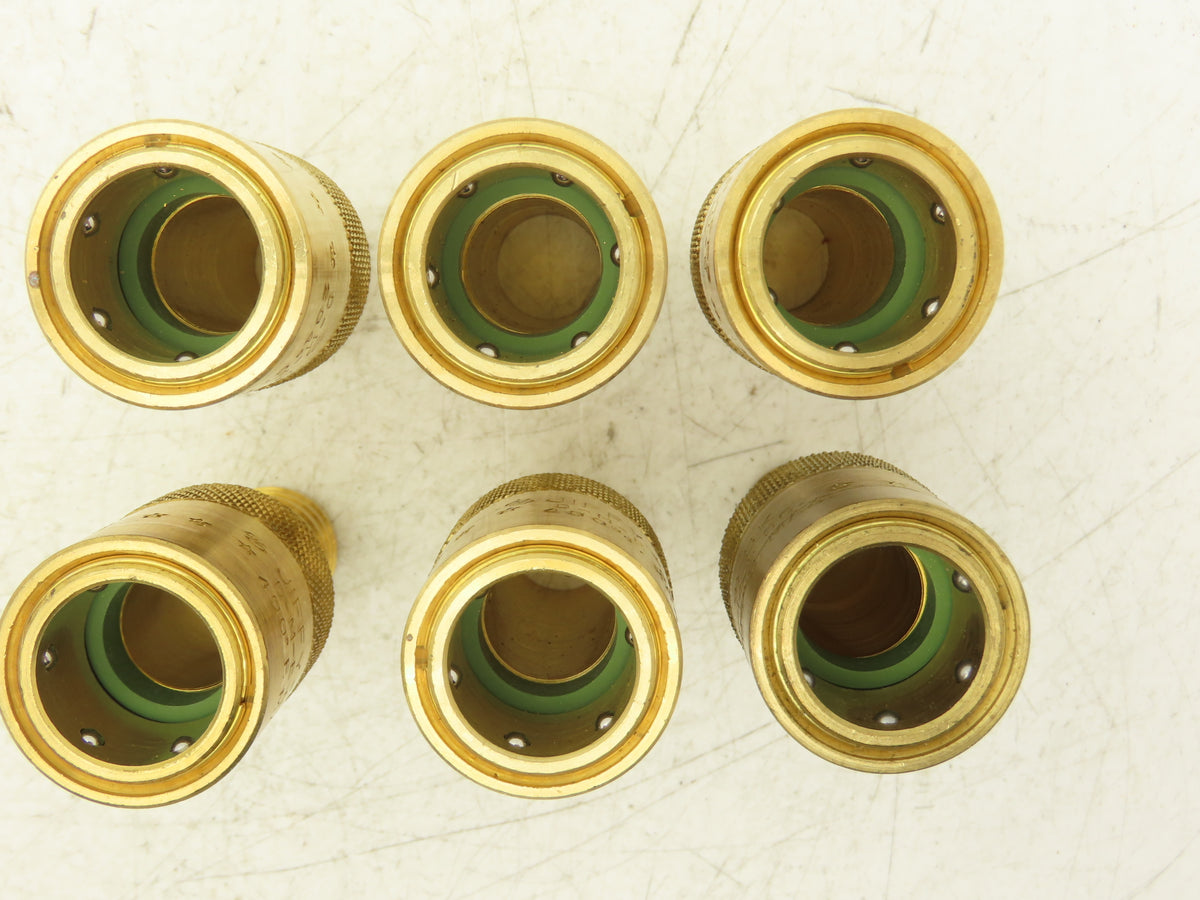 DME JS 506 Jiffy-Tite Quick Disconnect Female Flow Through 3/4" Hose Lot of 6