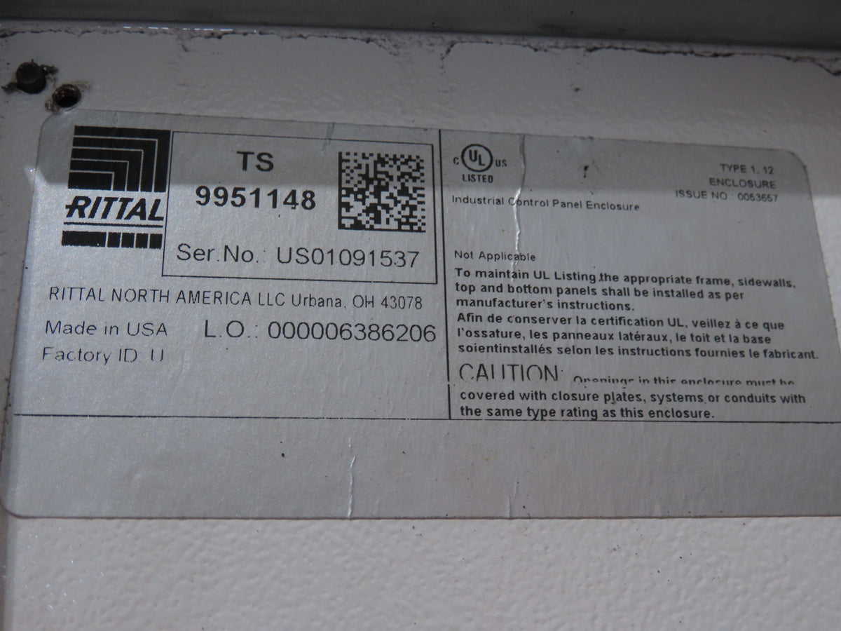 Rittal 2-Door Freestanding Electrical Enclosure 2000x1600x600mm 79x63x23"