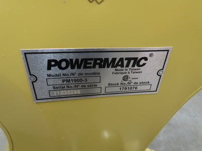 Powermatic PM1900-3 Turbo Cone Wood Dust Collector 3HP 3PH 230/480V Motor