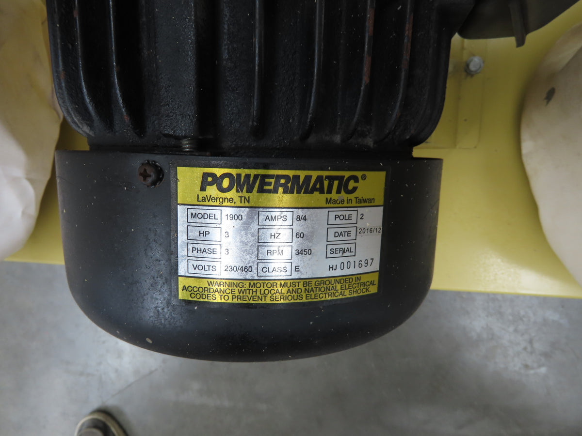 Powermatic PM1900-3 Turbo Cone Wood Dust Collector 3HP 3PH 230/480V Motor