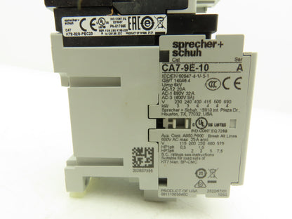 Sprecher + Schuh Combination Motor Starter 2.5-4.0A 600V 3Ph 24V Coil 2-7.5Hp