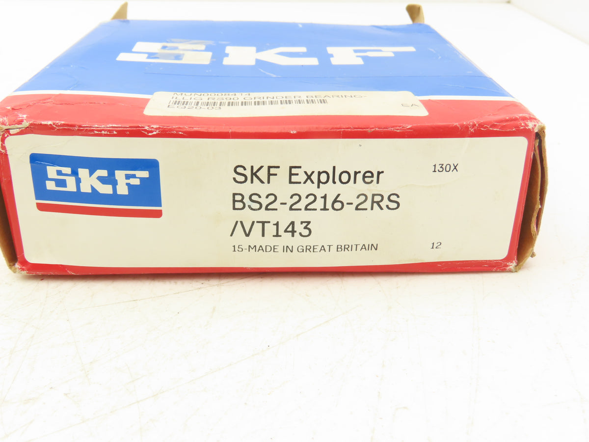 SKF BS2-2216-2RS/VT143 Spherical Roller Bearing 3.1496" Bore 5.5118" OD 1.574" W