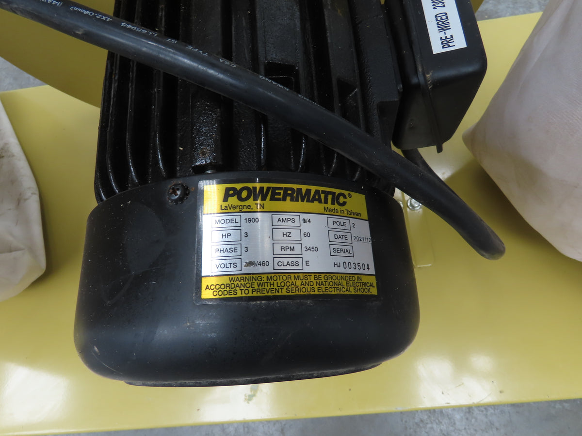 Powermatic PM1900-3 Wood Dust Collector Turbo Cone 3HP 3PH 230/480V Motor
