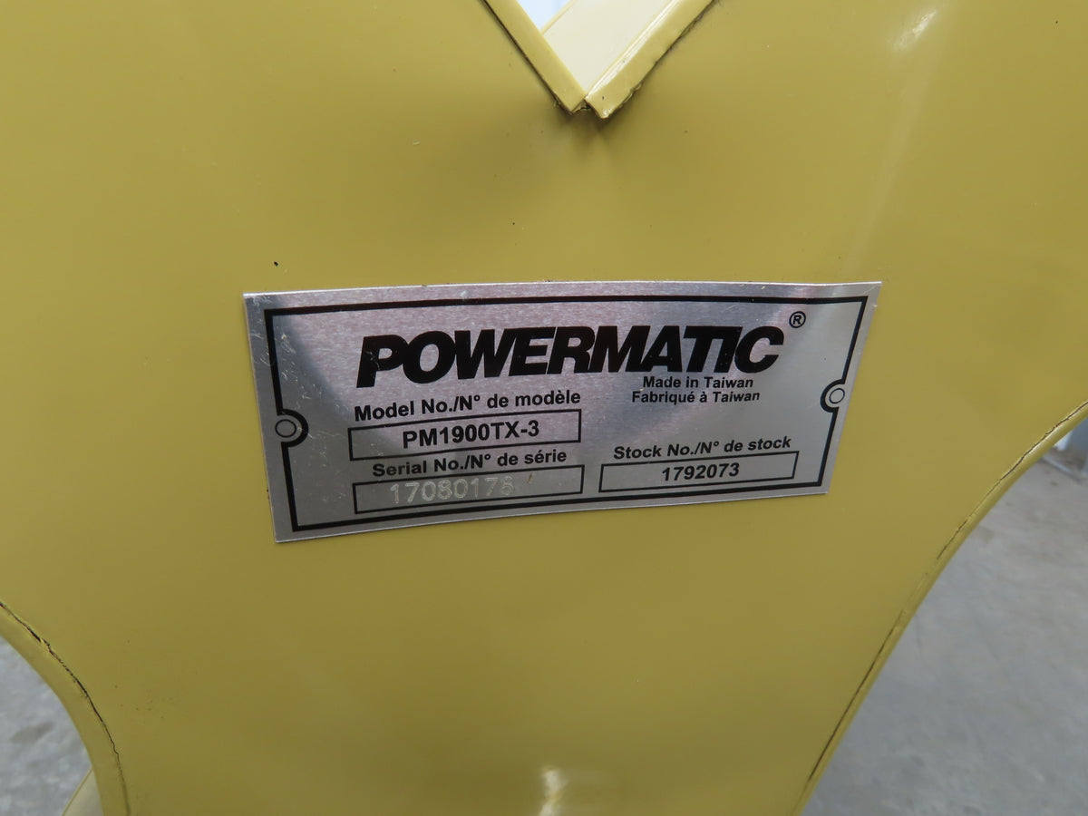 Powermatic PM1900-3 Turbo Cone Wood Dust Collector 3HP 3PH 480V Only Motor