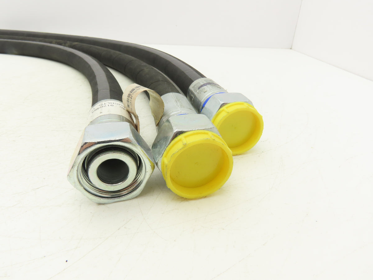 illig 5000 PSI 3/4" Hydraulic Hose 900MM Length M32x2 Threads Lot of 3