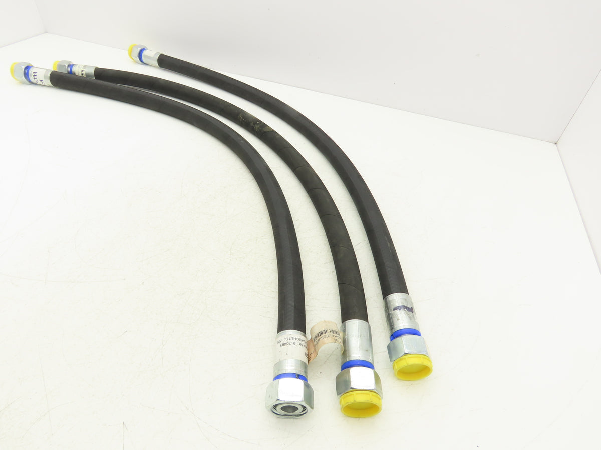illig 5000 PSI 3/4" Hydraulic Hose 900MM Length M32x2 Threads Lot of 3
