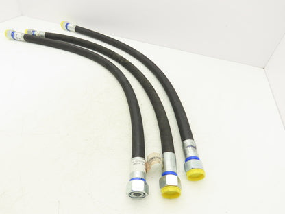 illig 5000 PSI 3/4" Hydraulic Hose 900MM Length M32x2 Threads Lot of 3