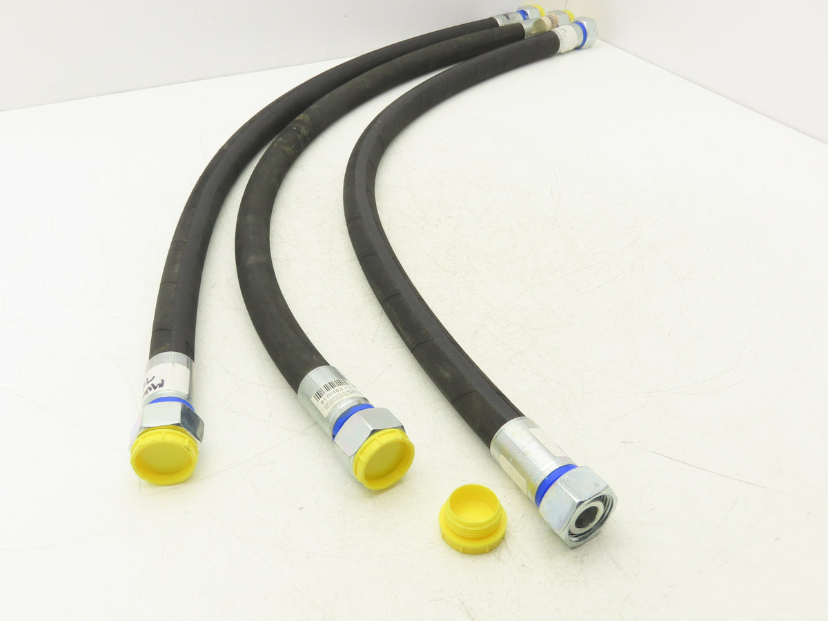 illig 5000 PSI 3/4" Hydraulic Hose 900MM Length M32x2 Threads Lot of 3