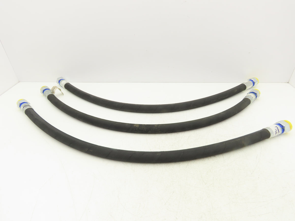illig 5000 PSI 3/4" Hydraulic Hose 900MM Length M32x2 Threads Lot of 3