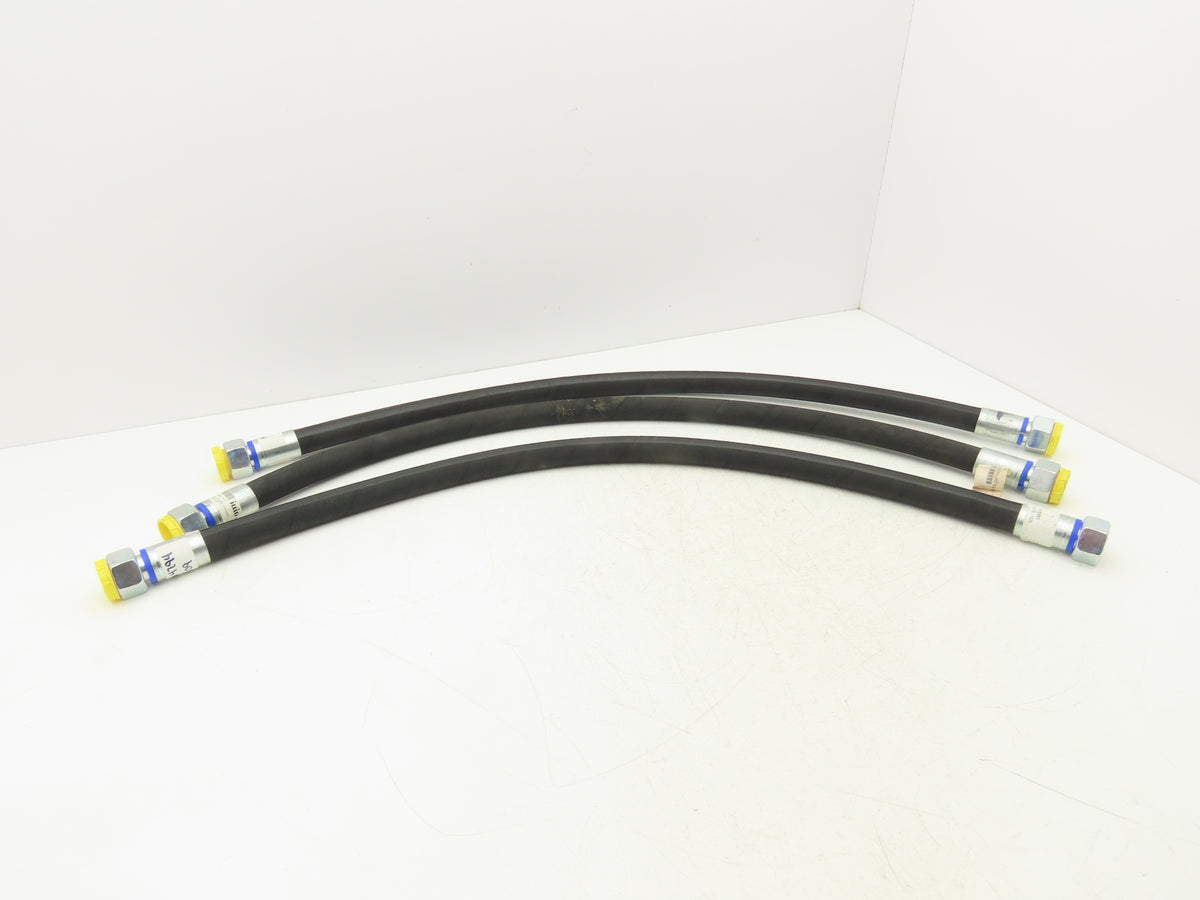 illig 5000 PSI 3/4" Hydraulic Hose 900MM Length M32x2 Threads Lot of 3