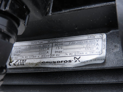 Grundfos MTH2-6 Immersion Coolant Pump 13.2gpm .55kw 230V 3PH MG71B2-C