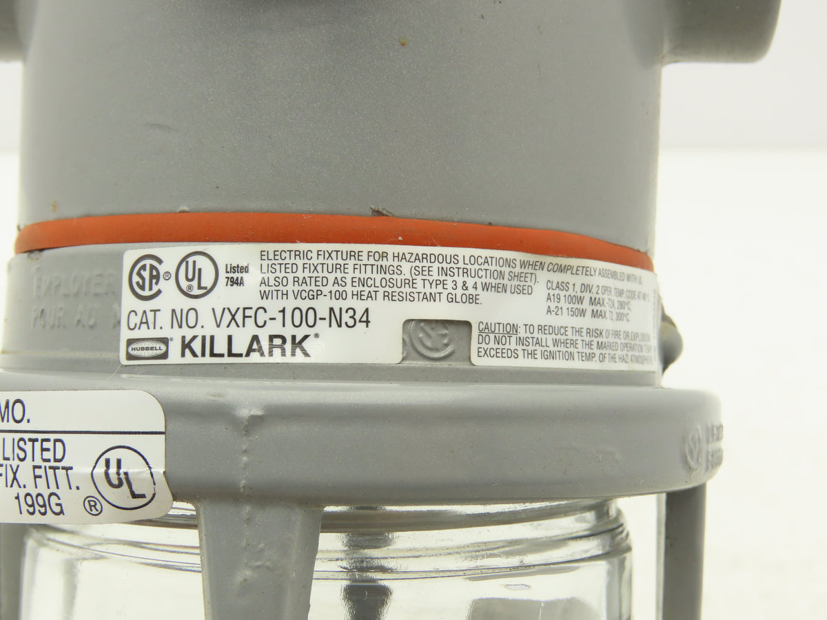 Killark/Hubbell VXFC-100-N34 Incandescent Ceiling Light Hazardous VXA Deep 3/4"
