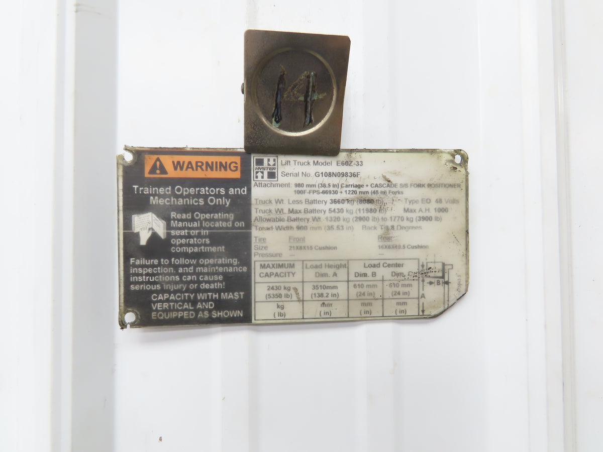 Hyster E60Z-33 Electric Forklift Steering Column Cover Plastic Shroud Assembly