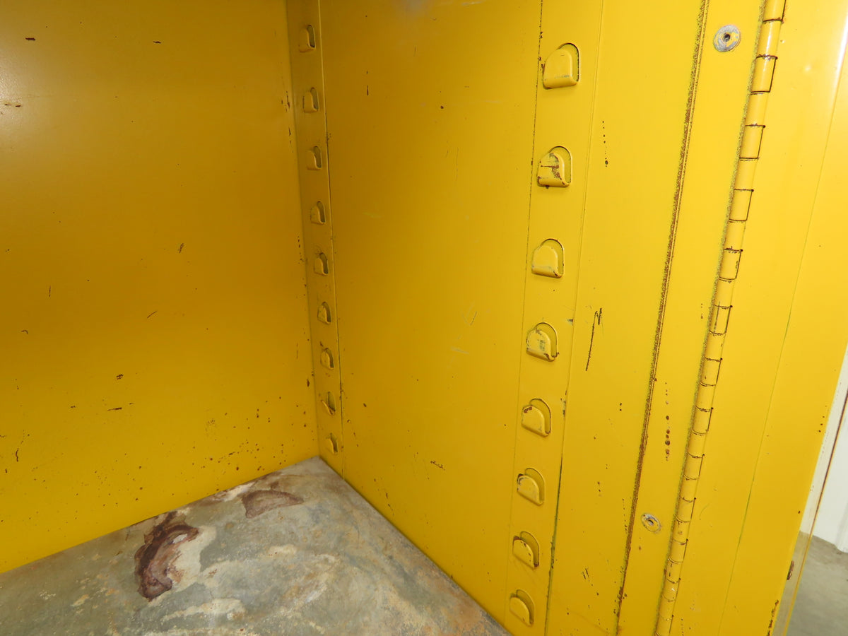 Eagle 1947 Flammable Liquid Safety Cabinet Yellow Dual Door 45 Gal 43x18x66"