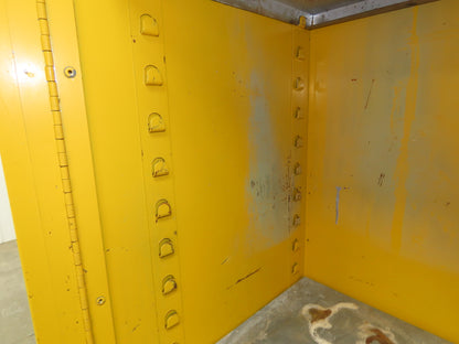 Eagle 1947 Flammable Liquid Safety Cabinet Yellow Dual Door 45 Gal 43x18x66"