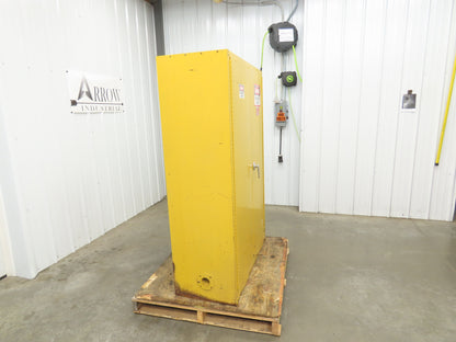 Eagle 1947 Flammable Liquid Safety Cabinet Yellow Dual Door 45 Gal 43x18x66"
