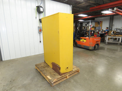 Eagle 1947 Flammable Liquid Safety Cabinet Yellow Dual Door 45 Gal 43x18x66"