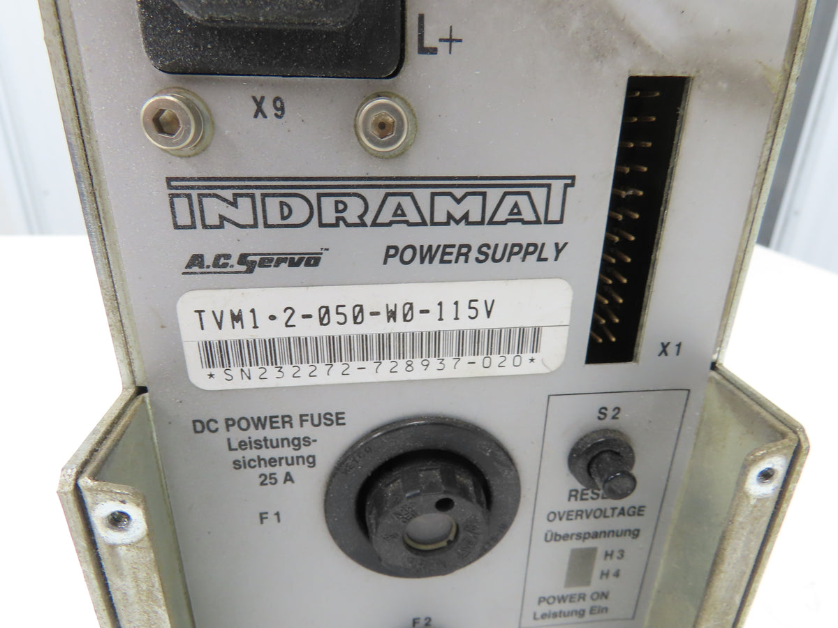 Indramat TVM1.2-050-W0-115V 300VDC Digital AC Servo Controller 115VAC Input