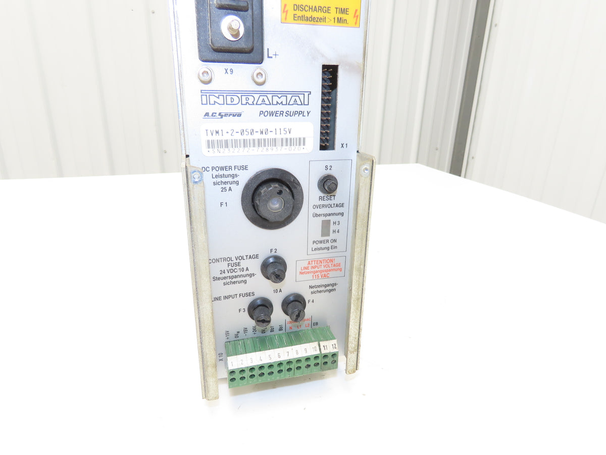 Indramat TVM1.2-050-W0-115V 300VDC Digital AC Servo Controller 115VAC Input