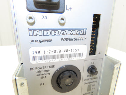 Indramat TVM1.2-050-W0-115V 300VDC Digital AC Servo Controller 115VAC Input