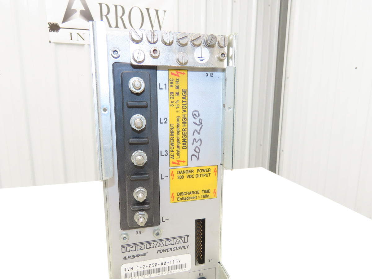 Indramat TVM1.2-050-W0-115V 300VDC Digital AC Servo Controller 115VAC Input