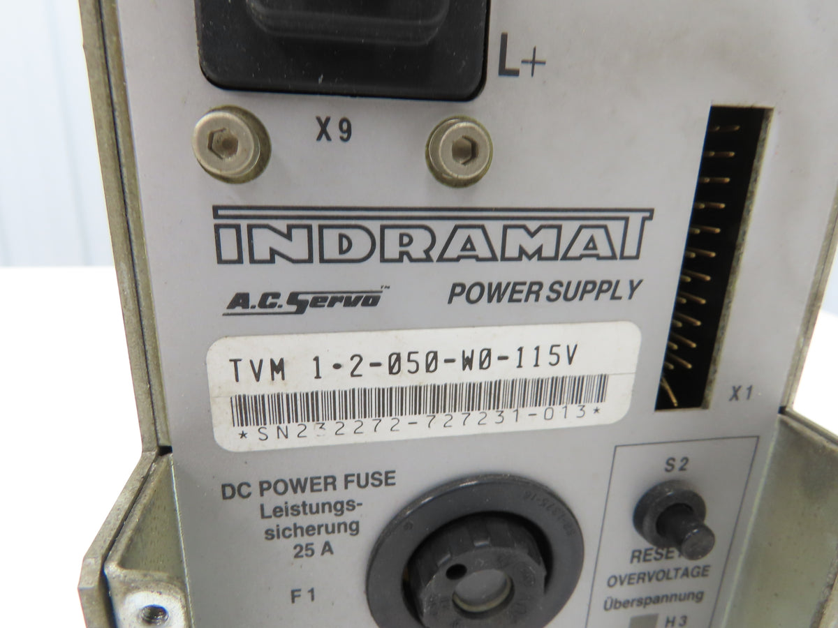Indramat TVM1.2-050-W0-115V 300VDC Digital AC Servo Controller 115VAC Input