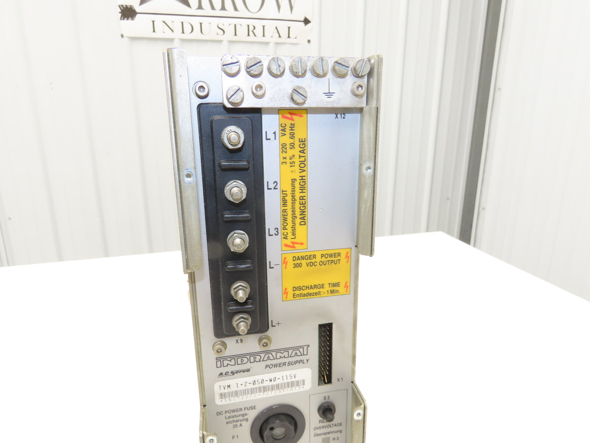 Indramat TVM1.2-050-W0-115V 300VDC Digital AC Servo Controller 115VAC Input