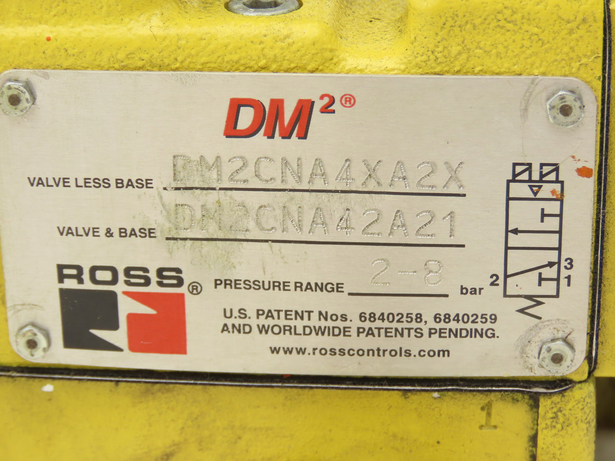 Ross DM2CNA42A21 Pneumatic Double Valve 1/2" NPT Base 24VDC Solenoid
