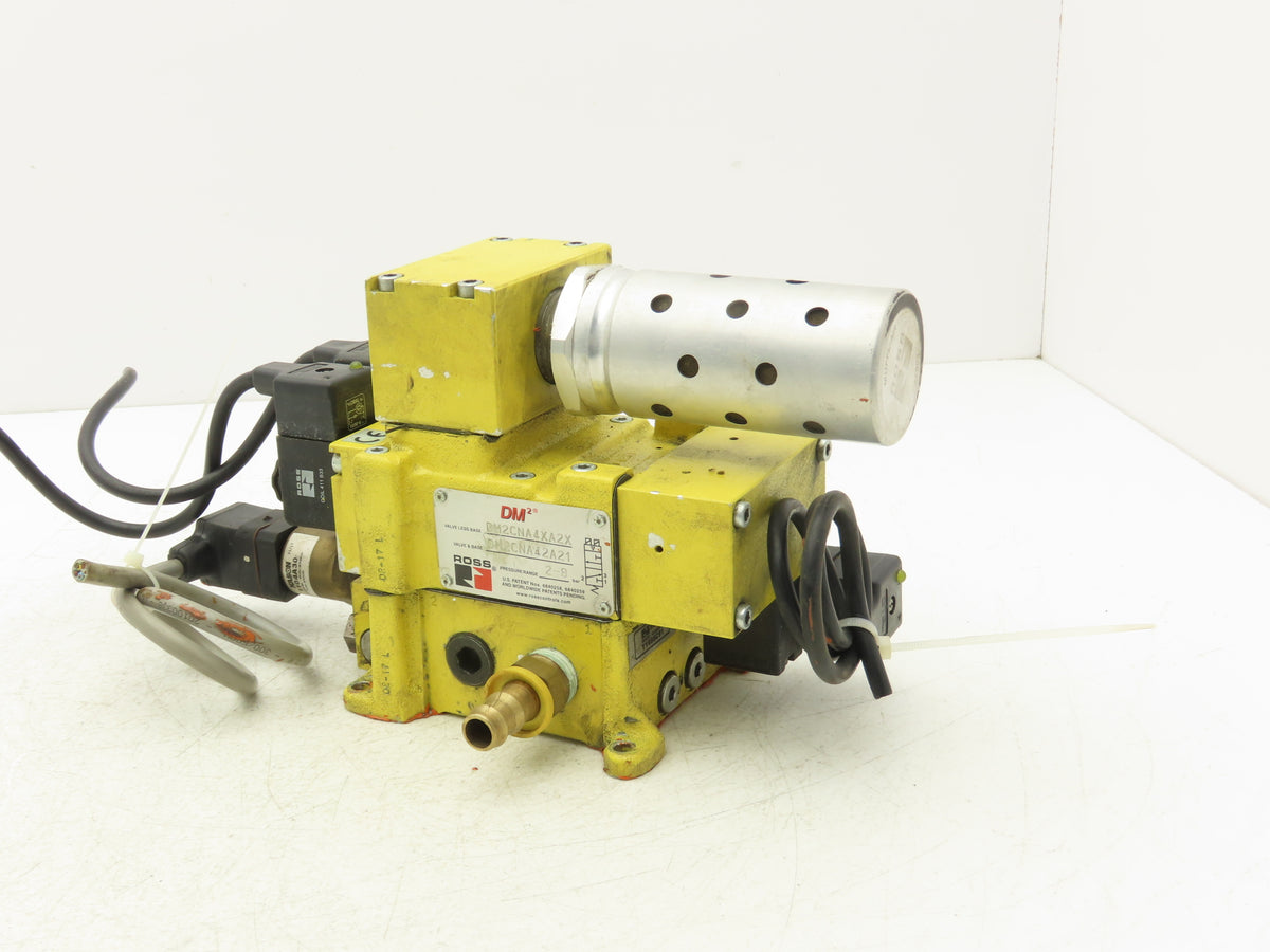 Ross DM2CNA42A21 Pneumatic Double Valve 1/2" NPT Base 24VDC Solenoid