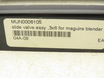 04A-09 Slide Gate 3" x 6" Opening Bimba Double Acting Cylinder 1" x 3" 250 PSI