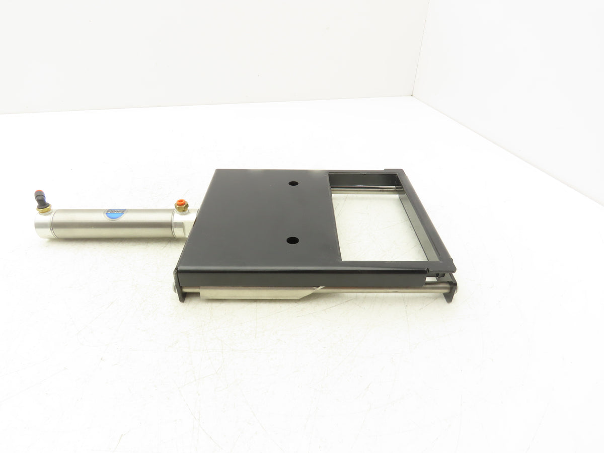 04A-09 Slide Gate 3" x 6" Opening Bimba Double Acting Cylinder 1" x 3" 250 PSI