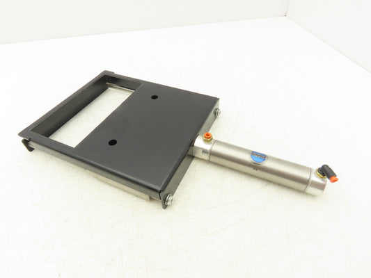 04A-09 Slide Gate 3" x 6" Opening Bimba Double Acting Cylinder 1" x 3" 250 PSI