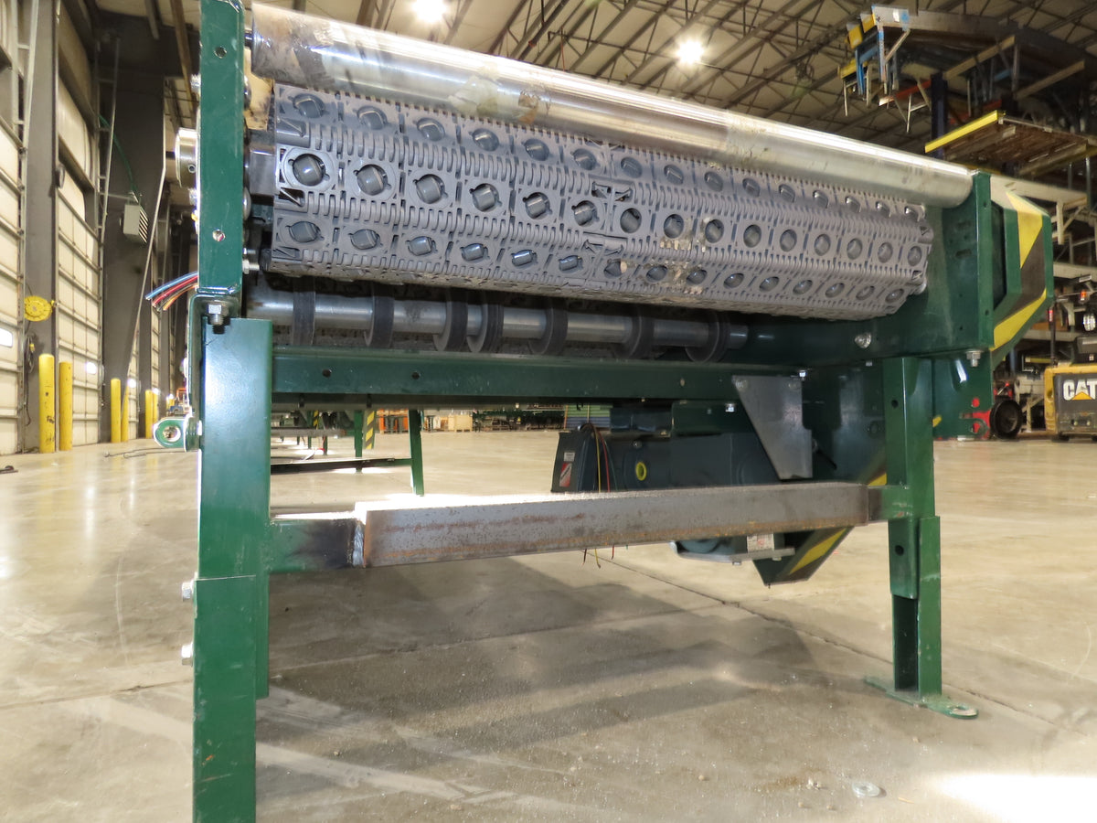 Dematic 34"x 10' ARB Singulator Package Conveyor 30"W Roller Belt 3PH 260 FPM
