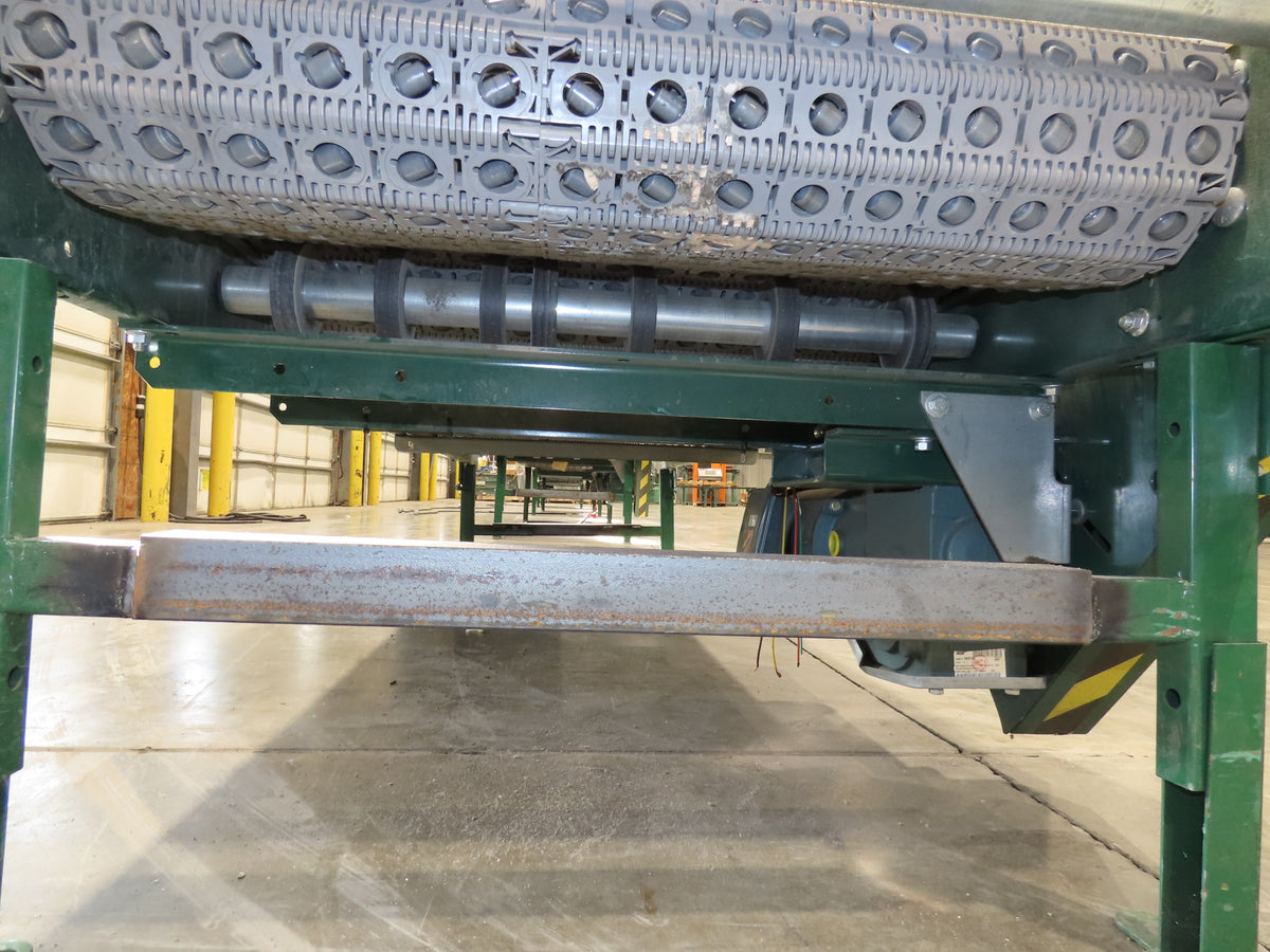Dematic 34"x 10' ARB Singulator Package Conveyor 30"W Roller Belt 3PH 260 FPM