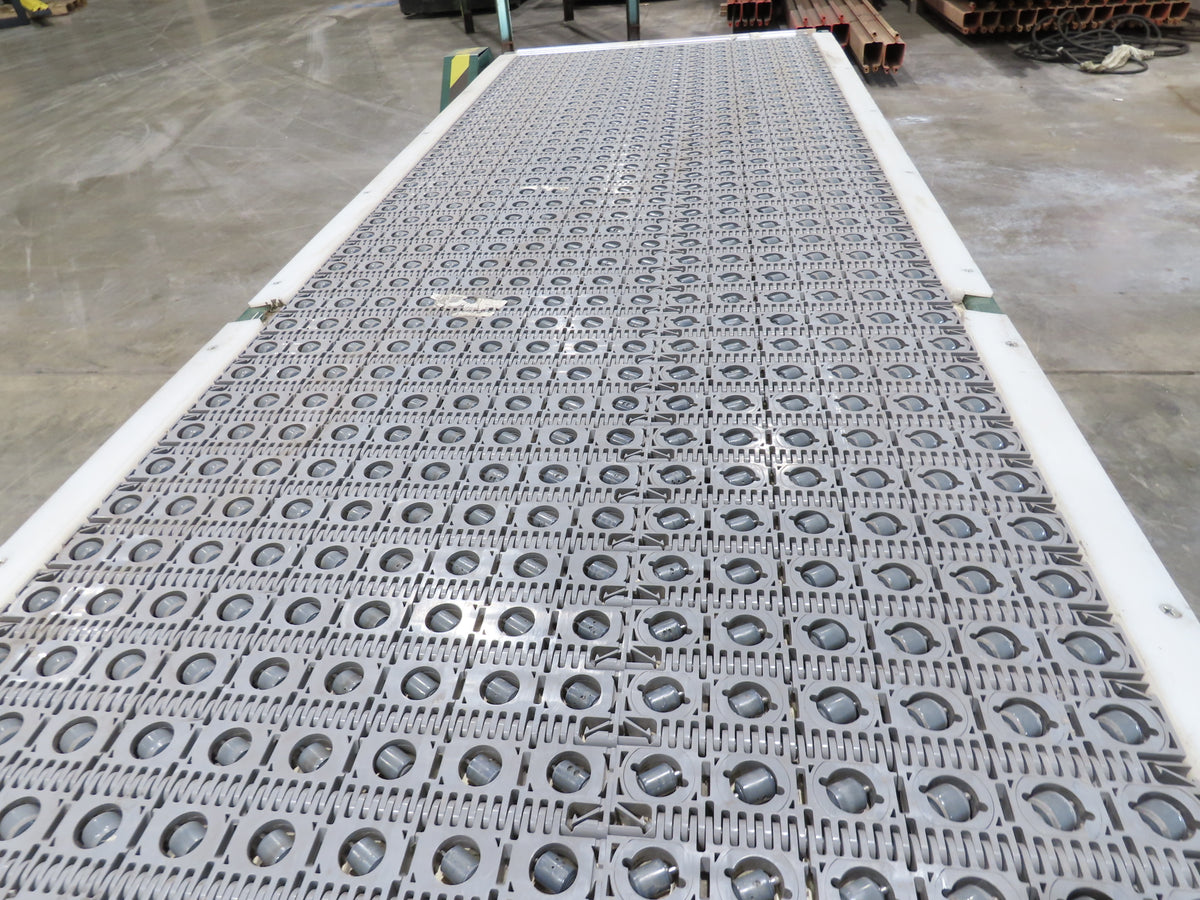 Dematic 34"x 10' ARB Singulator Package Conveyor 30"W Roller Belt 3PH 260 FPM