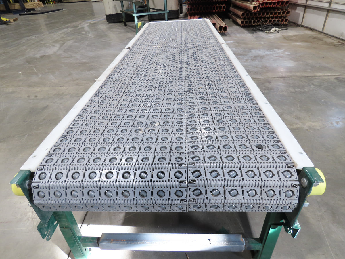 Dematic 34"x 10' ARB Singulator Package Conveyor 30"W Roller Belt 3PH 260 FPM