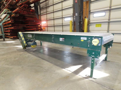 Dematic 34"x 10' ARB Singulator Package Conveyor 30"W Roller Belt 3PH 260 FPM