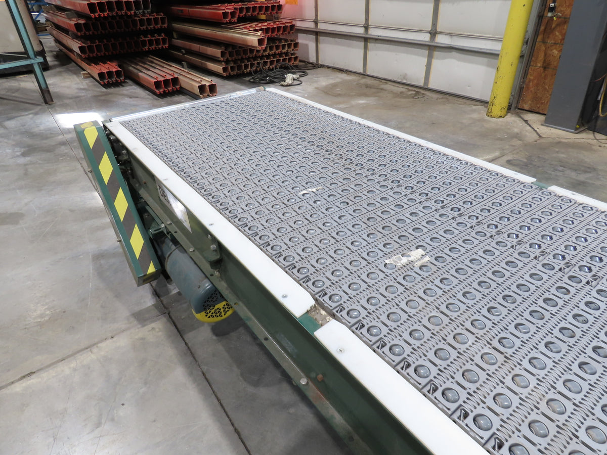 Dematic 34"x 10' ARB Singulator Package Conveyor 30"W Roller Belt 3PH 260 FPM