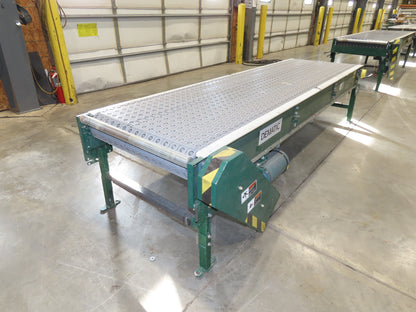 Dematic 34"x 10' ARB Singulator Package Conveyor 30"W Roller Belt 3PH 260 FPM